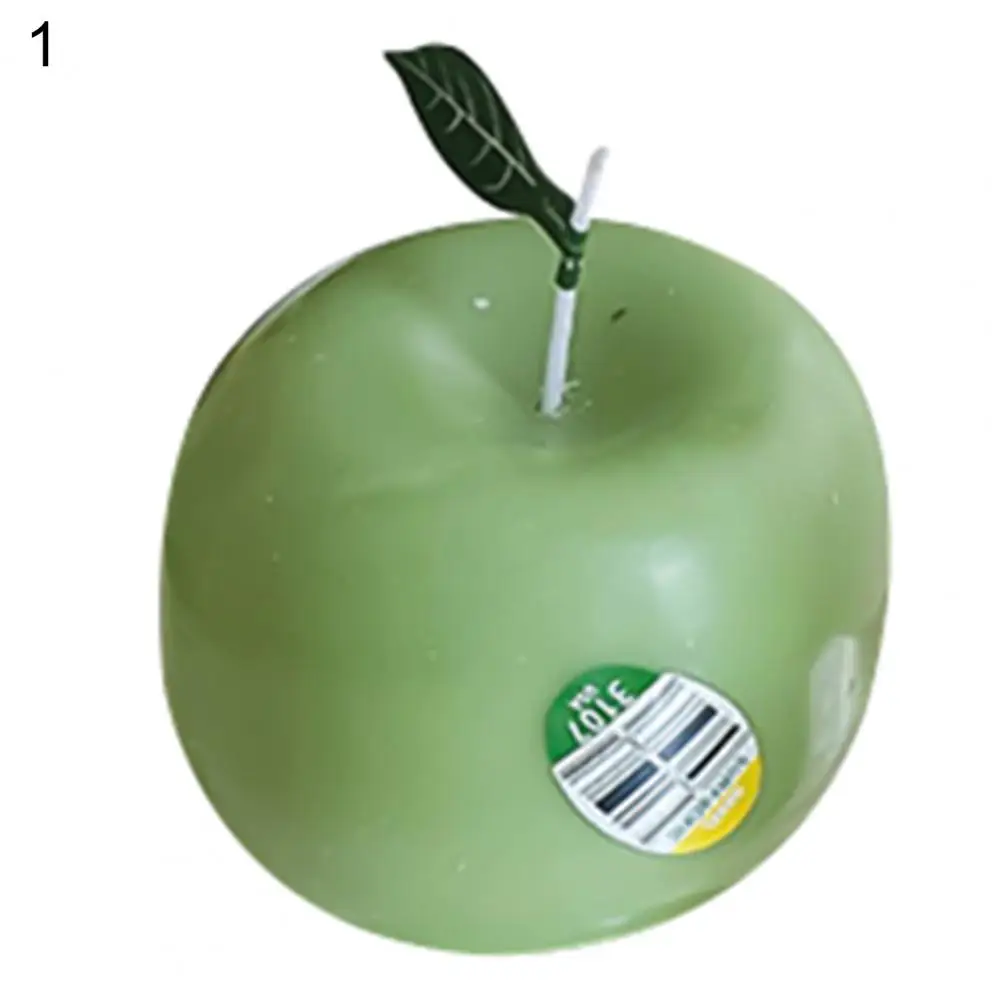 bougie en forme de pomme verte